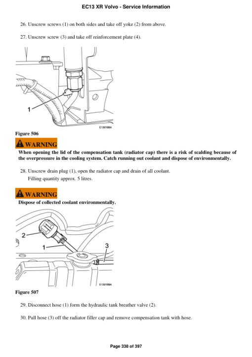 Volvo EC13 XR Compact Excavator Repair Service Manual - Image 3