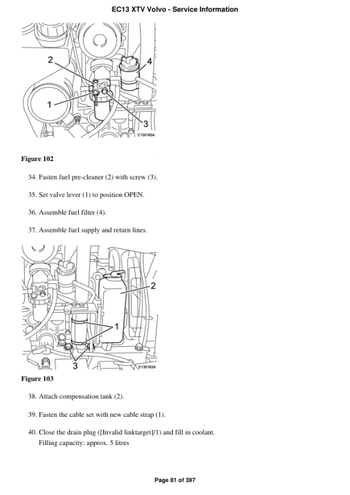 Volvo EC13 XTV Compact Excavator Repair Service Manual - Image 5