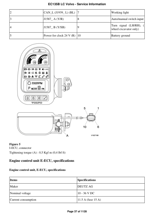 Volvo EC135B LC Excavator Repair Service Manual - Image 3