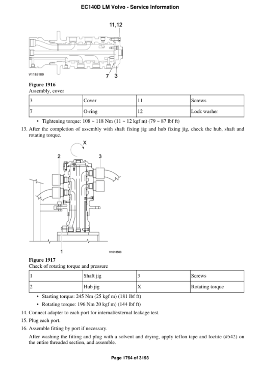 Volvo EC140D LM Excavator Repair Service Manual - Image 3