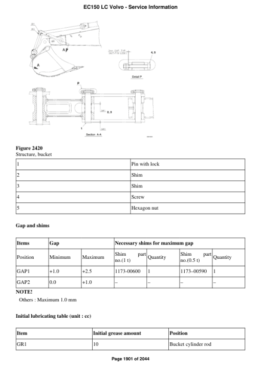 Volvo EC150 LC Excavator Repair Service Manual - Image 4