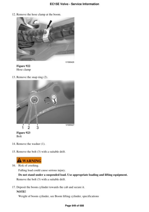 Volvo EC15E Compact Excavator Repair Service Manual - Image 5