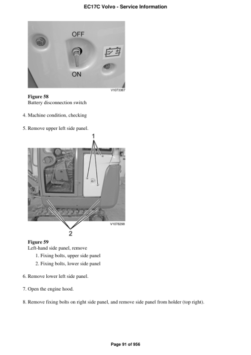 Volvo EC17C Compact Excavator Repair Service Manual - Image 5