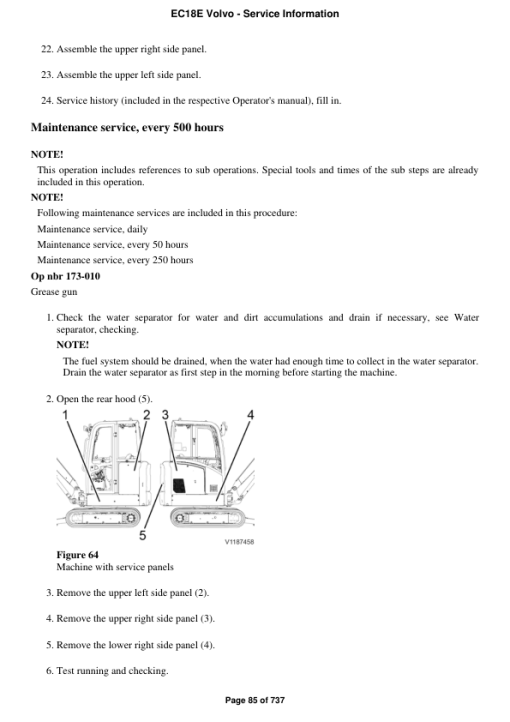 Volvo EC18E Compact Excavator Repair Service Manual - Image 5