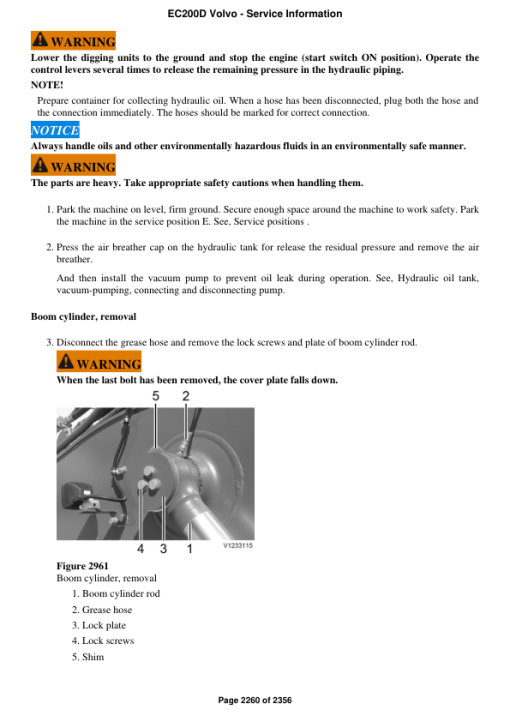 Volvo EC200D Excavator Repair Service Manual - Image 4