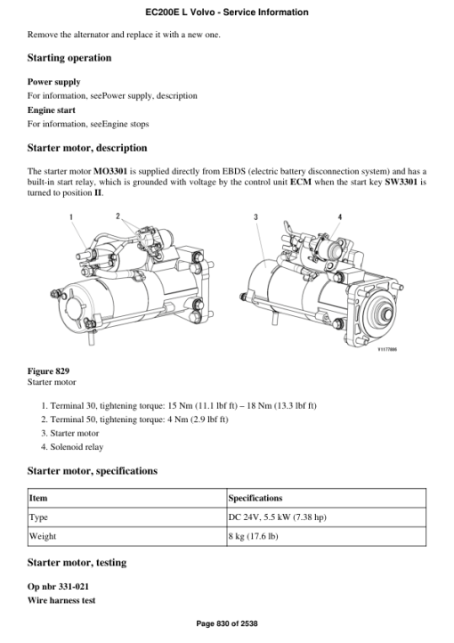 Volvo EC200E L Excavator Repair Service Manual - Image 5