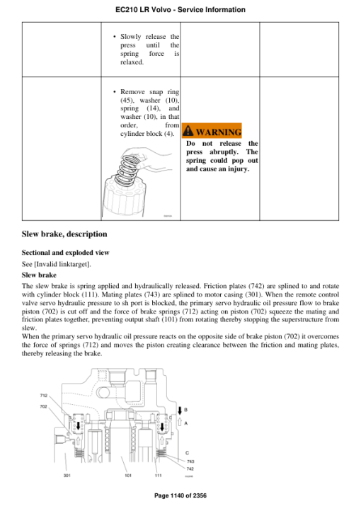 Volvo EC210 LR Excavator Repair Service Manual - Image 2