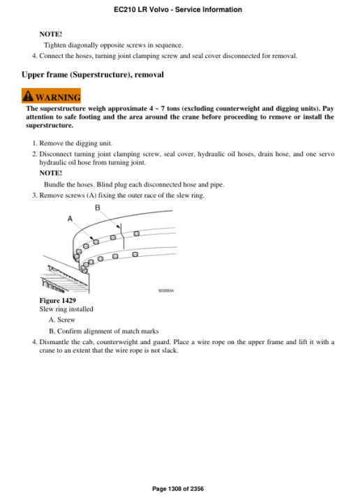 Volvo EC210 LR Excavator Repair Service Manual - Image 3