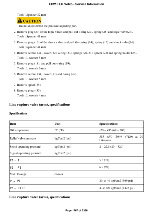 Volvo EC210 LR Excavator Repair Service Manual - Image 4