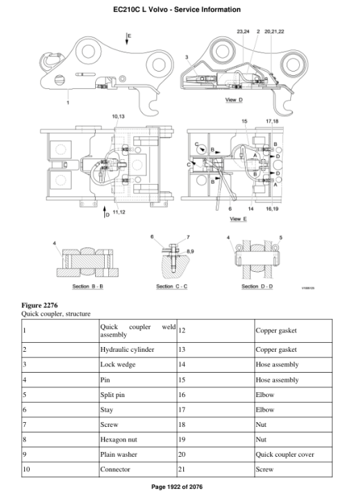 Volvo EC210C L Excavator Repair Service Manual - Image 5