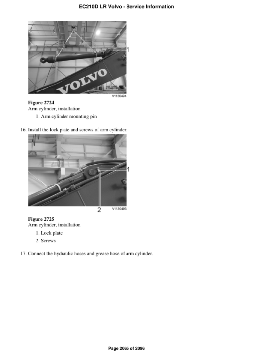 Volvo EC210D LR Excavator Repair Service Manual - Image 3