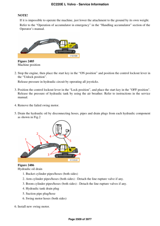 Volvo EC220E L Excavator Repair Service Manual - Image 3