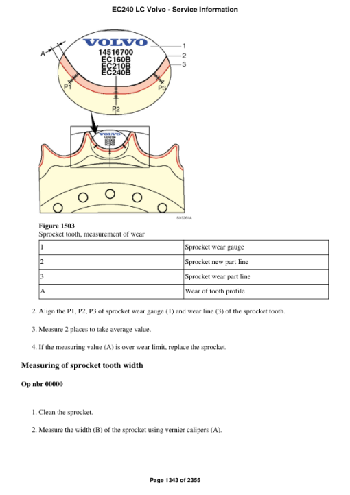 Volvo EC240 LC Excavator Repair Service Manual - Image 2