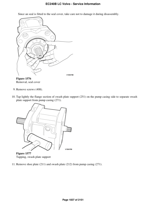 Volvo EC240B LC Excavator Repair Service Manual - Image 4