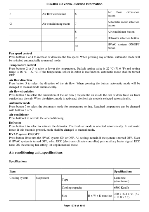 Volvo EC240C LD Excavator Repair Service Manual - Image 2