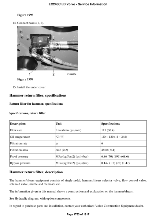 Volvo EC240C LD Excavator Repair Service Manual - Image 3