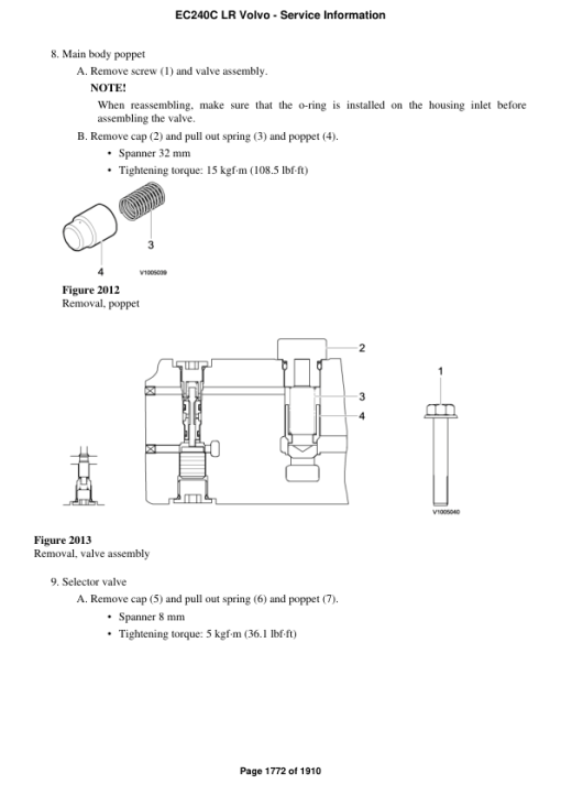 Volvo EC240C LR Excavator Repair Service Manual - Image 4