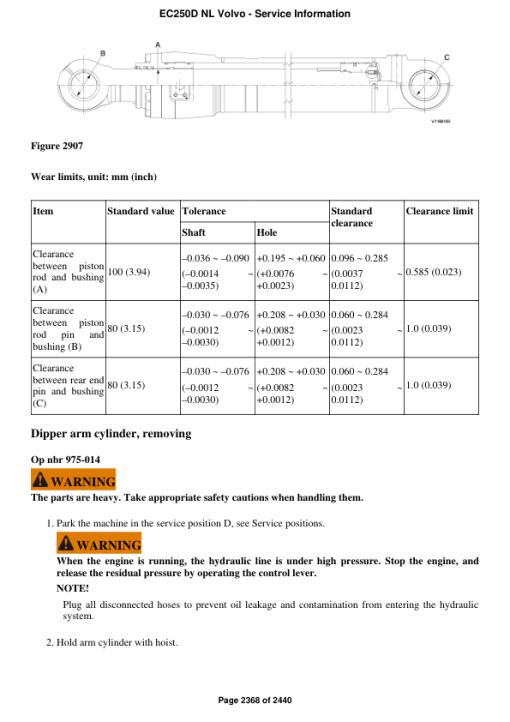 Volvo EC250D NL Excavator Repair Service Manual - Image 4