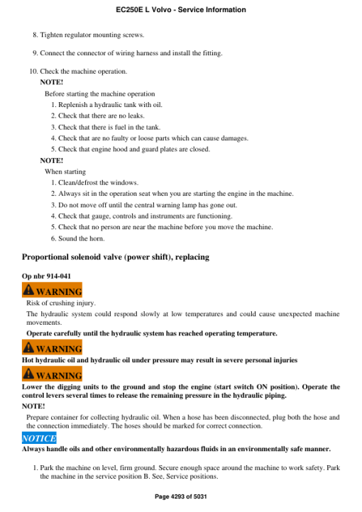 Volvo EC250E L Excavator Repair Service Manual - Image 4