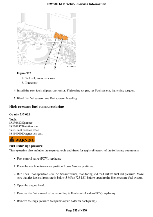 Volvo EC250E NLD Excavator Repair Service Manual - Image 5