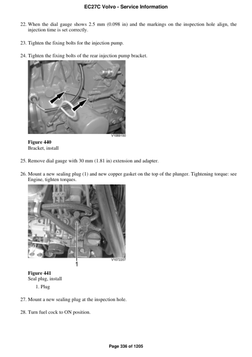 Volvo EC27C Compact Excavator Repair Service Manual - Image 3