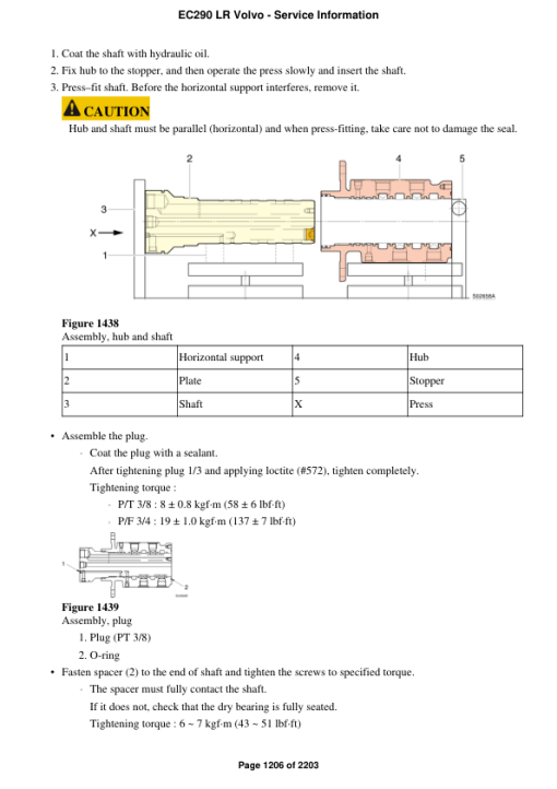 Volvo EC290 LR Excavator Repair Service Manual - Image 2