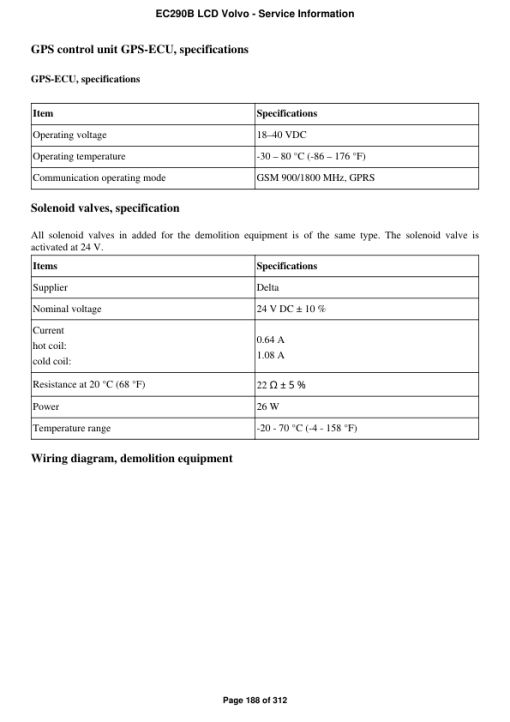 Volvo EC290B LCD Excavator Repair Service Manual - Image 3