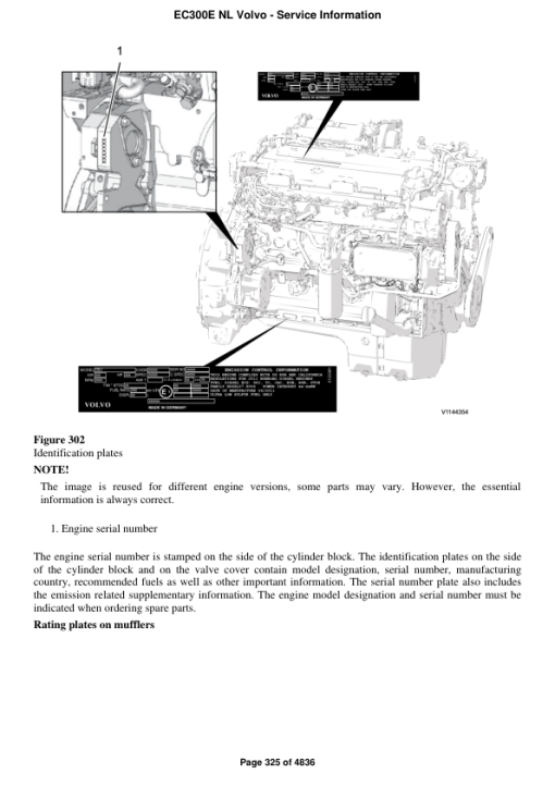 Volvo EC300E NL Excavator Repair Service Manual - Image 3