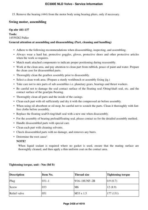 Volvo EC300E NLD Excavator Repair Service Manual - Image 3