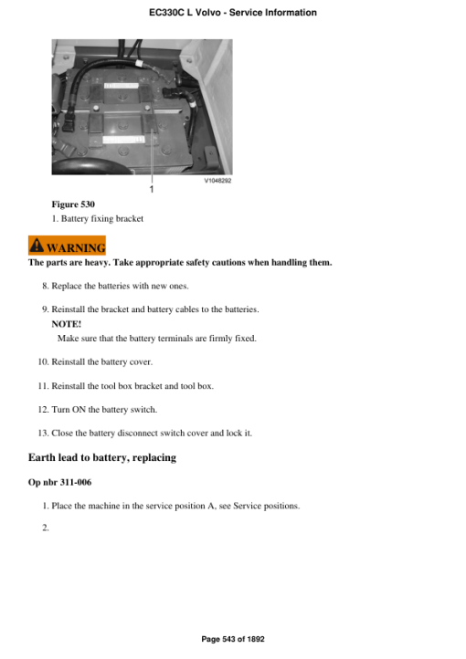 Volvo EC330C L Excavator Repair Service Manual - Image 5