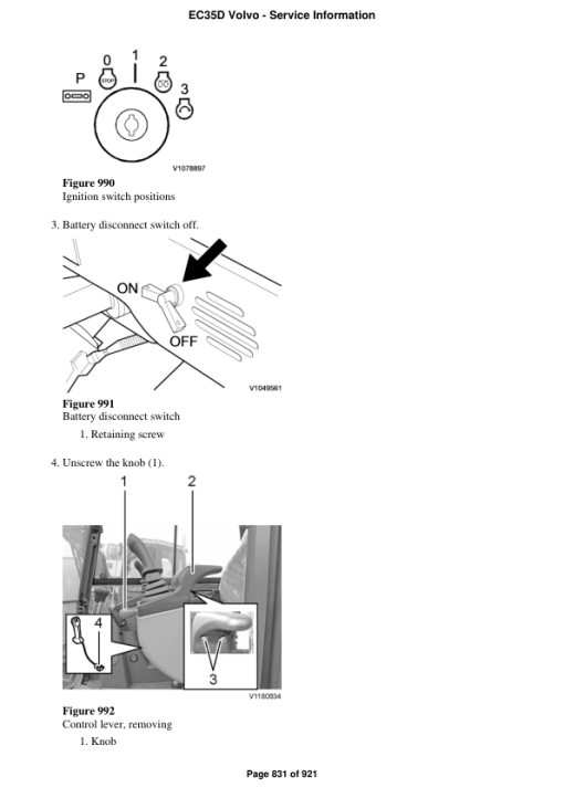 Volvo EC35D Compact Excavator Repair Service Manual - Image 5