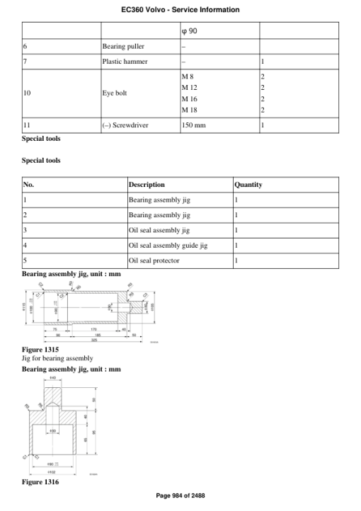 Volvo EC360 Excavator Repair Service Manual - Image 5