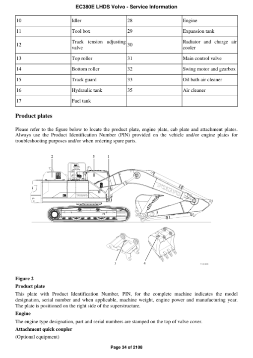 Volvo EC380E LHDS Excavator Repair Service Manual - Image 4