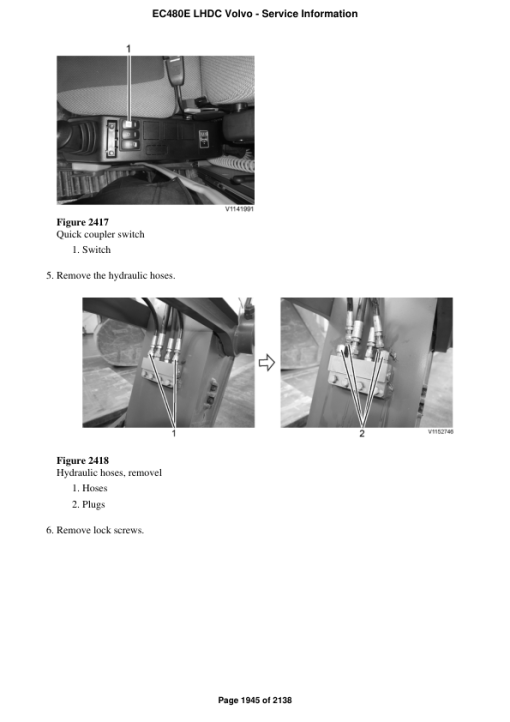 Volvo EC480E LHDC Excavator Repair Service Manual - Image 5