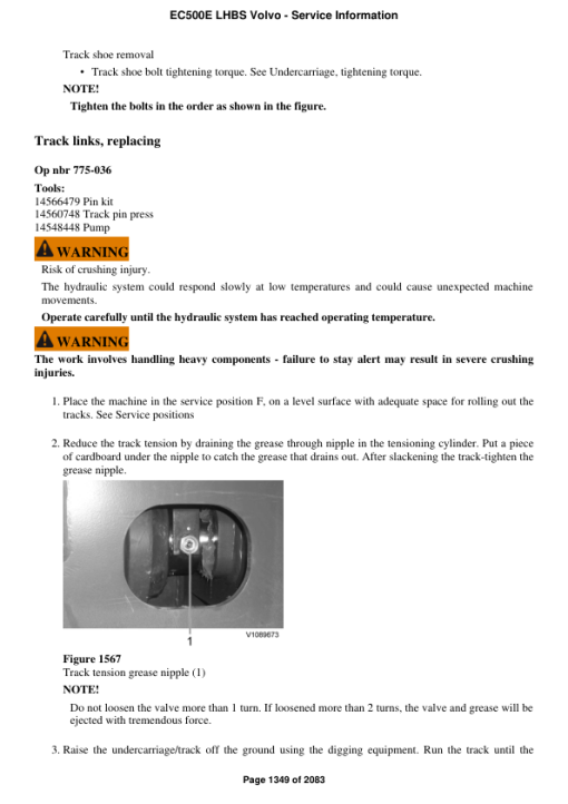 Volvo EC500E LHBS Excavator Repair Service Manual - Image 2