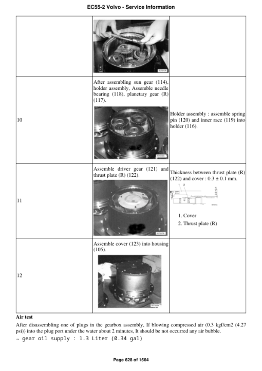 Volvo EC55-2 Compact Excavator Repair Service Manual - Image 5