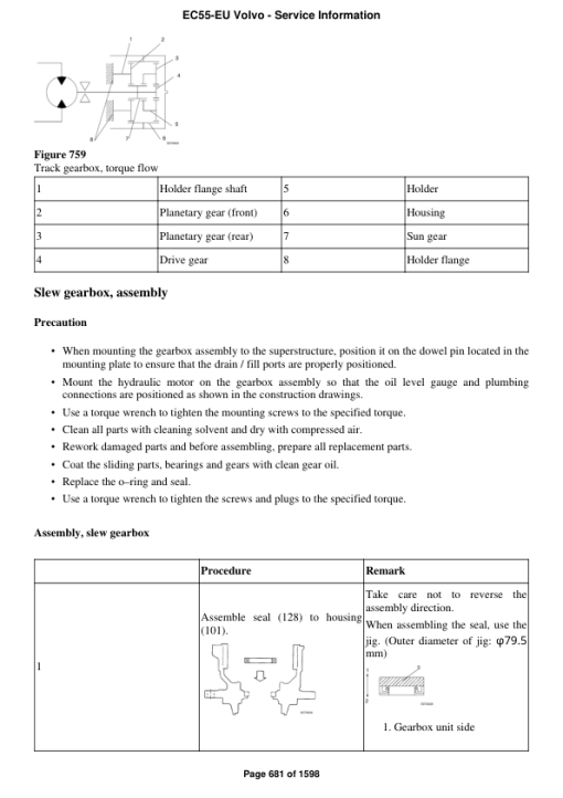 Volvo EC55-EU Compact Excavator Repair Service Manual - Image 5