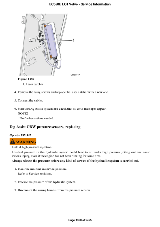 Volvo EC550E LC4 Excavator Repair Service Manual - Image 2