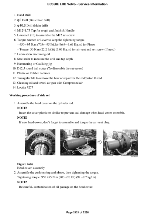 Volvo EC550E LHB Excavator Repair Service Manual - Image 4