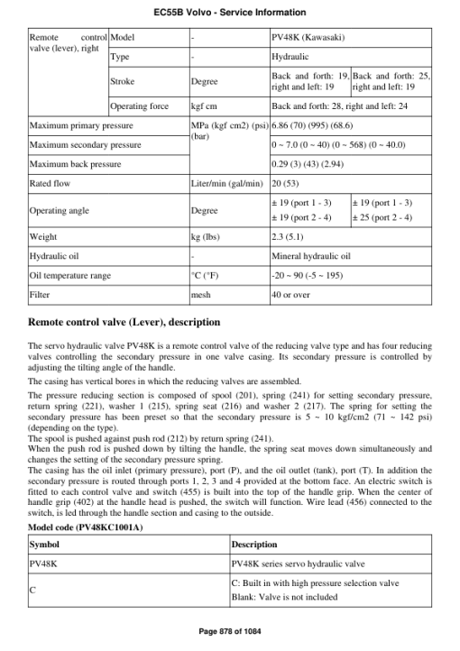 Volvo EC55B Compact Excavator Repair Service Manual - Image 5