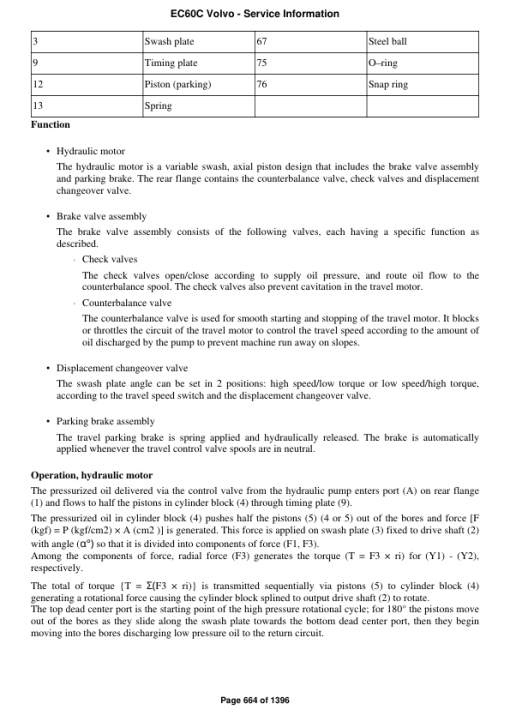 Volvo EC60C Compact Excavator Repair Service Manual - Image 3