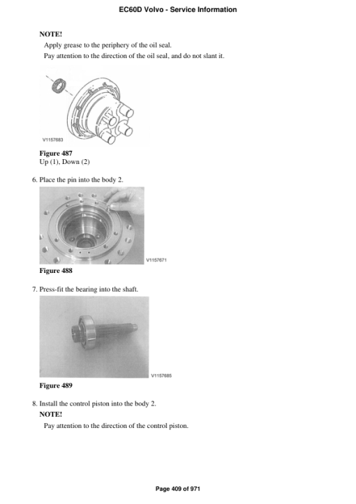 Volvo EC60D Compact Excavator Repair Service Manual - Image 3