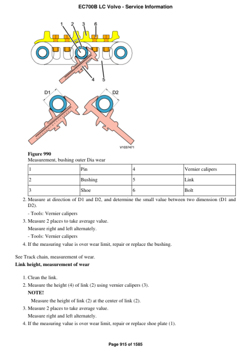 Volvo EC700B LC Excavator Repair Service Manual - Image 5