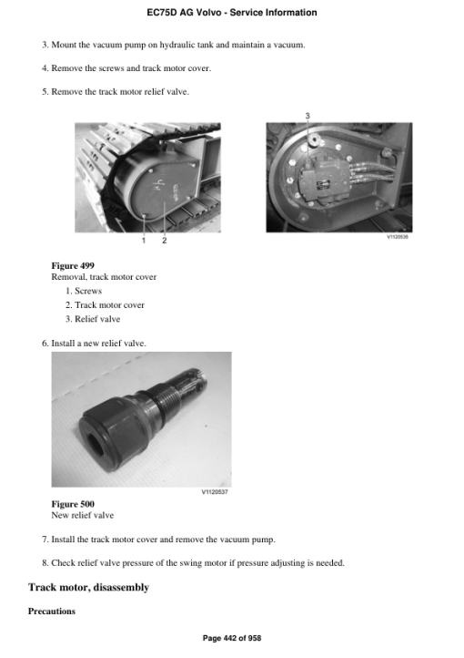 Volvo EC75D AG Compact Excavator Repair Service Manual - Image 3