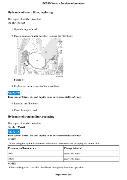 Volvo EC75D Compact Excavator Repair Service Manual - Image 2