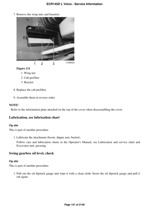 Volvo ECR145D L Excavator Repair Service Manual - Image 2