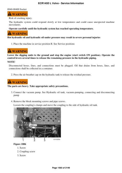 Volvo ECR145D L Excavator Repair Service Manual - Image 4