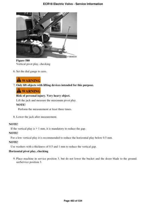 Volvo ECR18 Electric Compact Excavator Repair Service Manual - Image 5