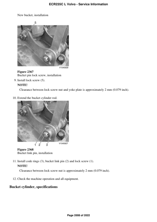 Volvo ECR235C L Excavator Repair Service Manual - Image 4