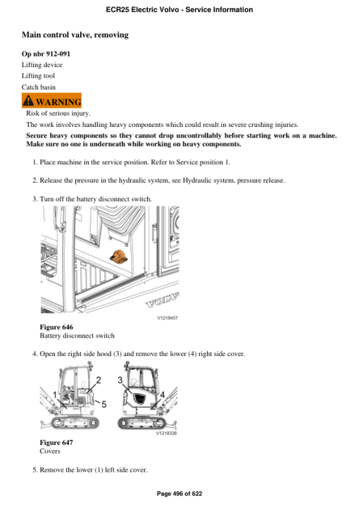 Volvo ECR25 Electric Compact Excavator Repair Service Manual - Image 4